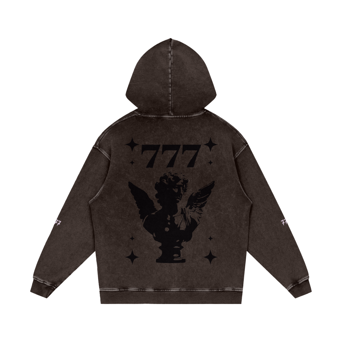 Snow Washed Loose Cotton Hoodie
