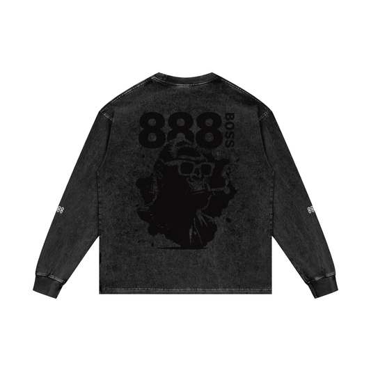 Acid Wash Oversize Long Sleeve T-Shirt