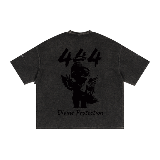 Textured Waffle Washed Boxy T-Shirt