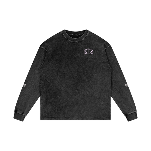 Acid Wash Oversize Long Sleeve T-Shirt