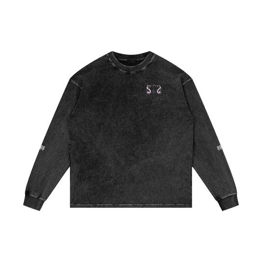 Acid Wash Oversize Long Sleeve T-Shirt