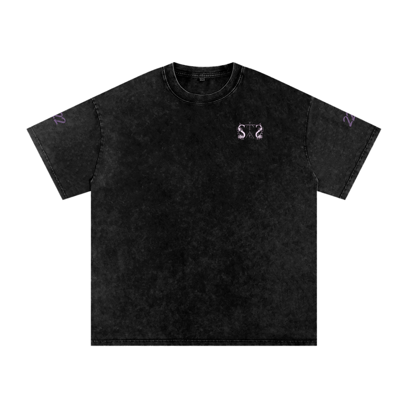 Snow Washed Oversized Cotton T-Shirt