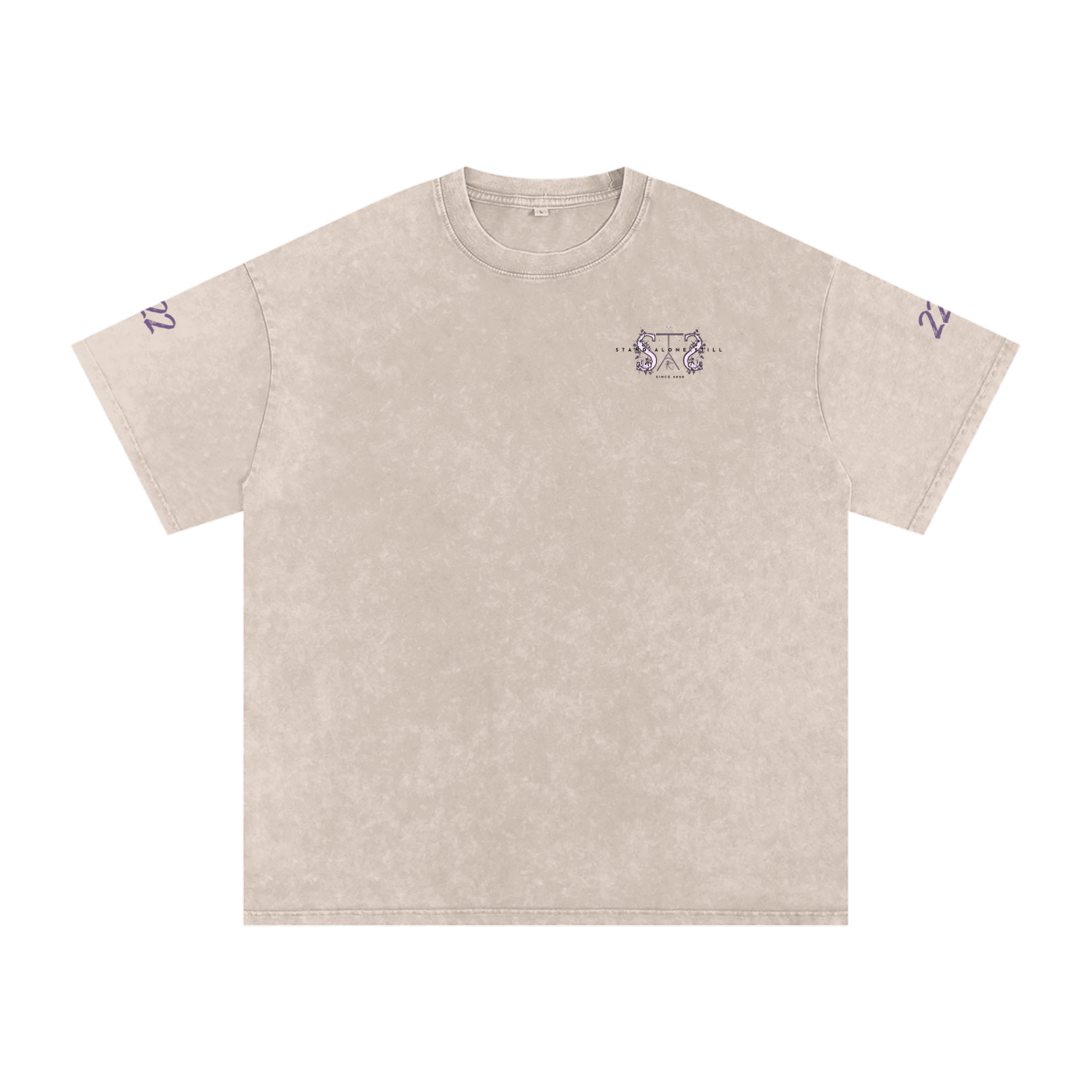 Snow Washed Oversized Cotton T-Shirt