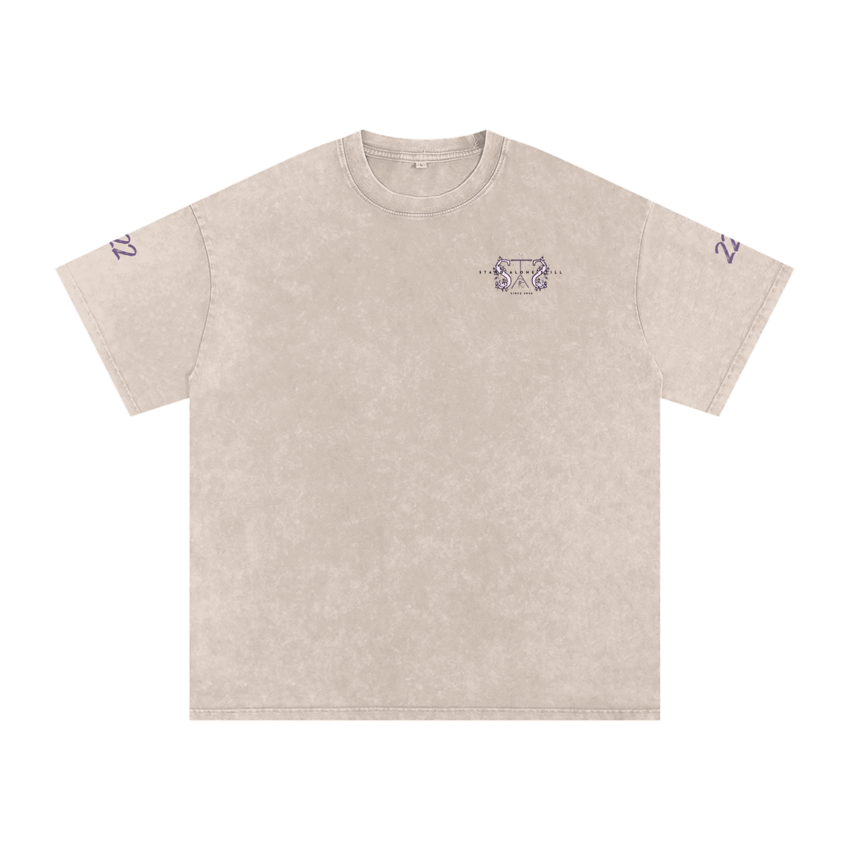Snow Washed Oversized Cotton T-Shirt