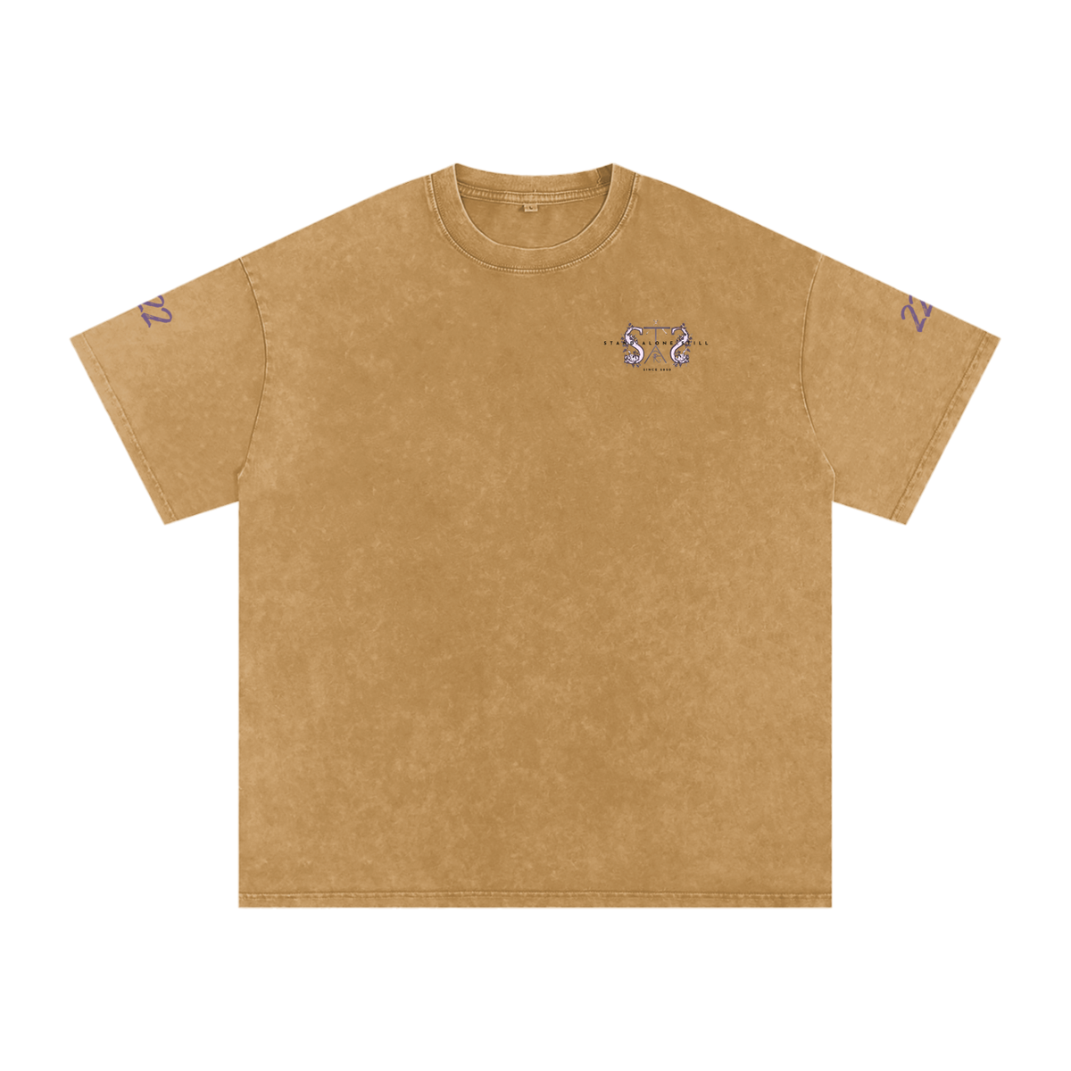 Snow Washed Oversized Cotton T-Shirt