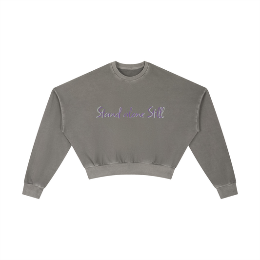 Vintage Washed Cropped Sweatshirt