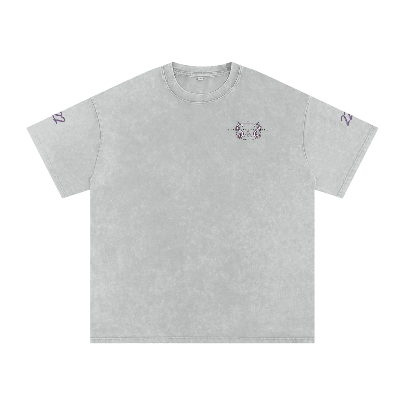 Snow Washed Oversized Cotton T-Shirt