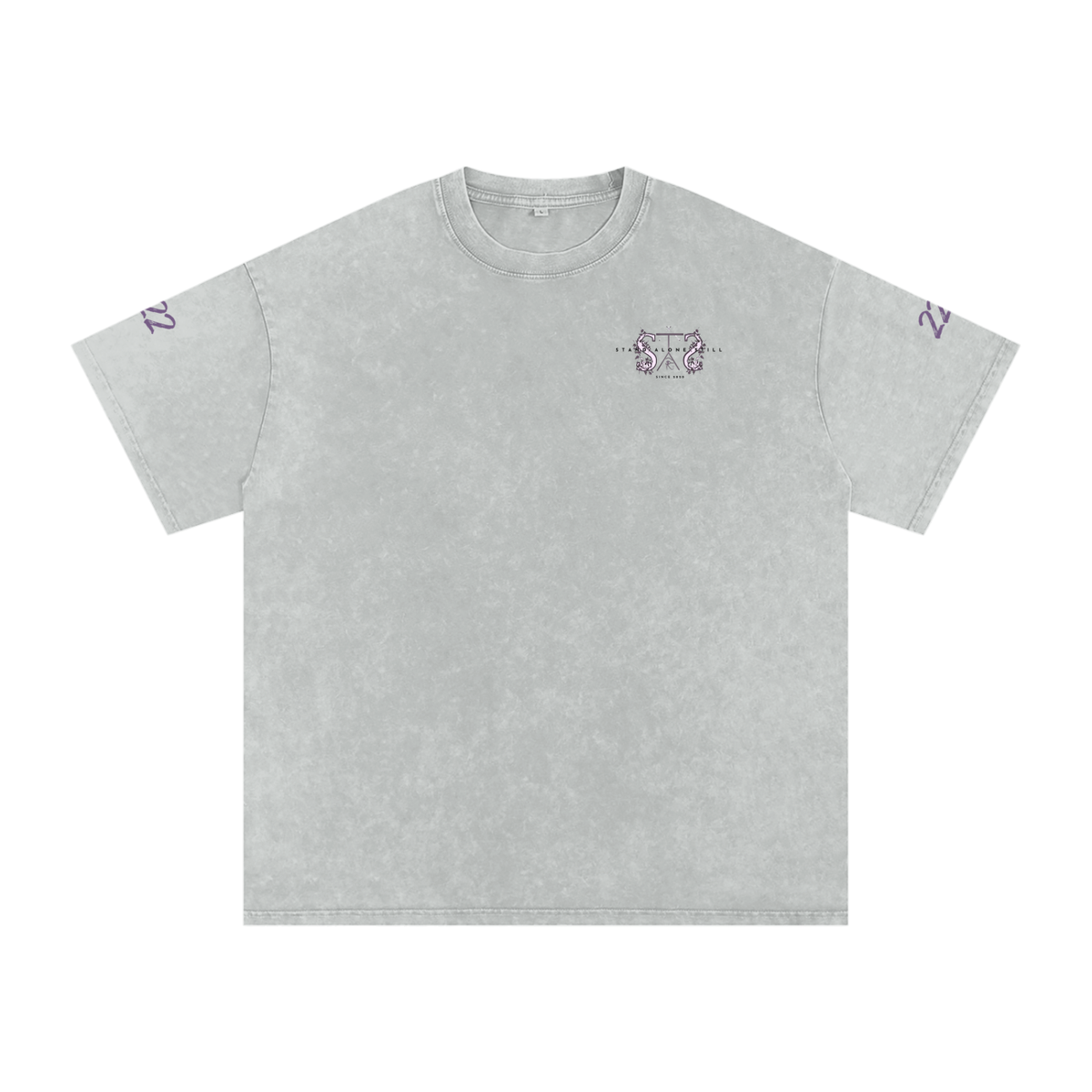 Snow Washed Oversized Cotton T-Shirt