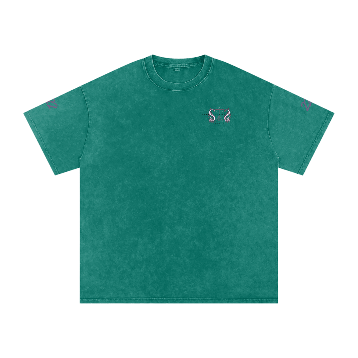 Snow Washed Oversized Cotton T-Shirt
