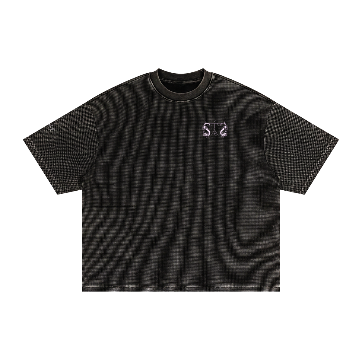 Textured Waffle Washed Boxy T-Shirt