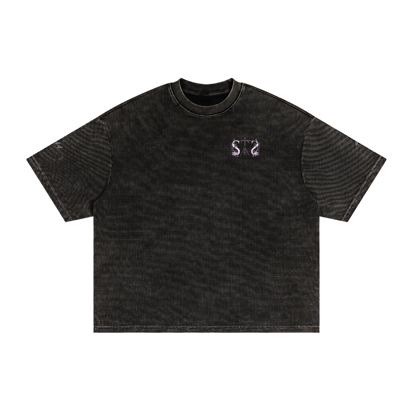 Textured Waffle Washed Boxy T-Shirt